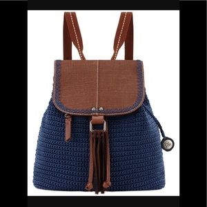 The Sak avalon crochet backpack beach bag